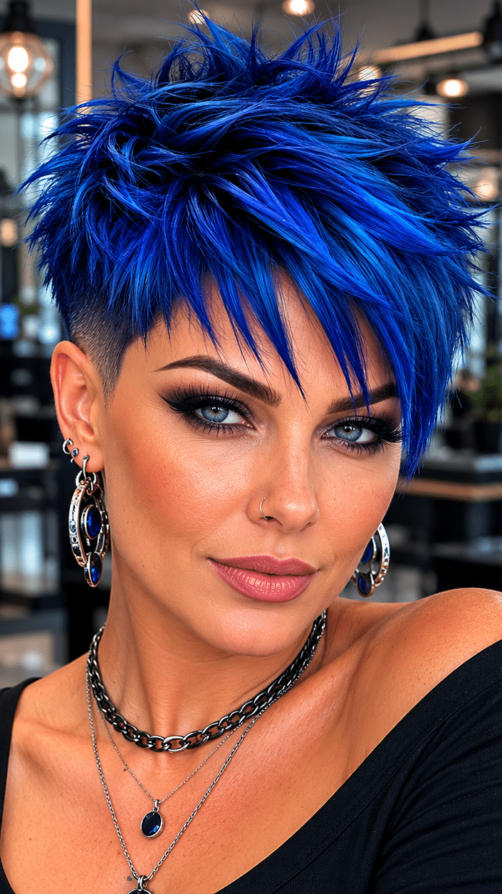 Electric Sapphire Blue Hair