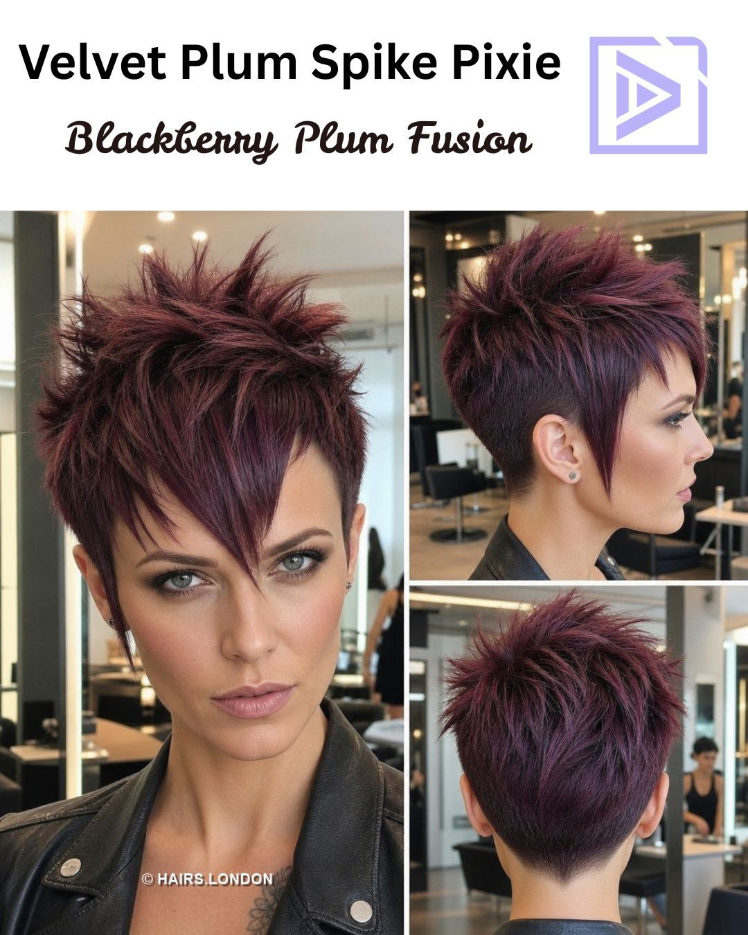 68 Stunning Pixie Haircuts with Bangs for a Face-Framing Style Blackberry Plum Fusion Hair