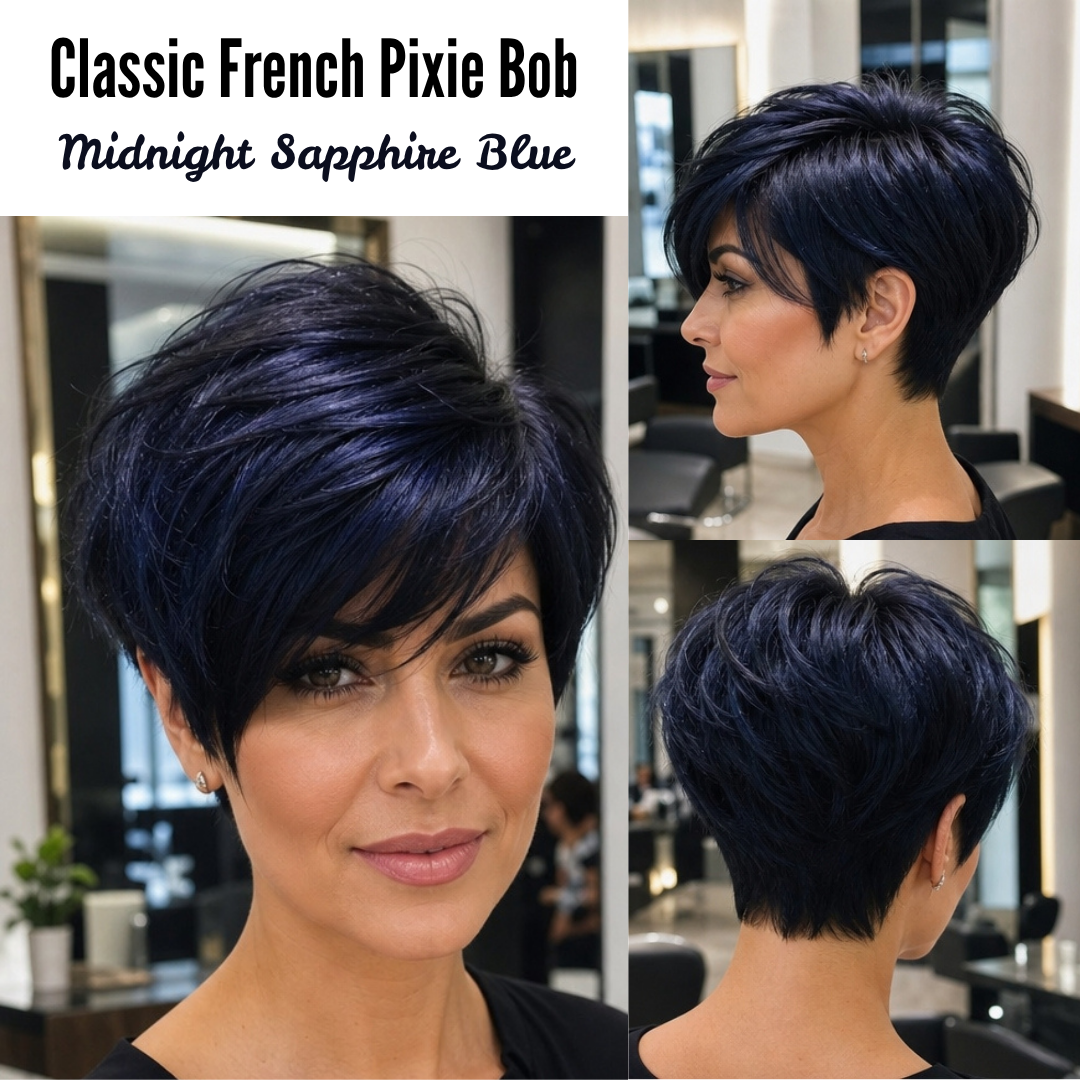 Midnight Sapphire Blue Hair