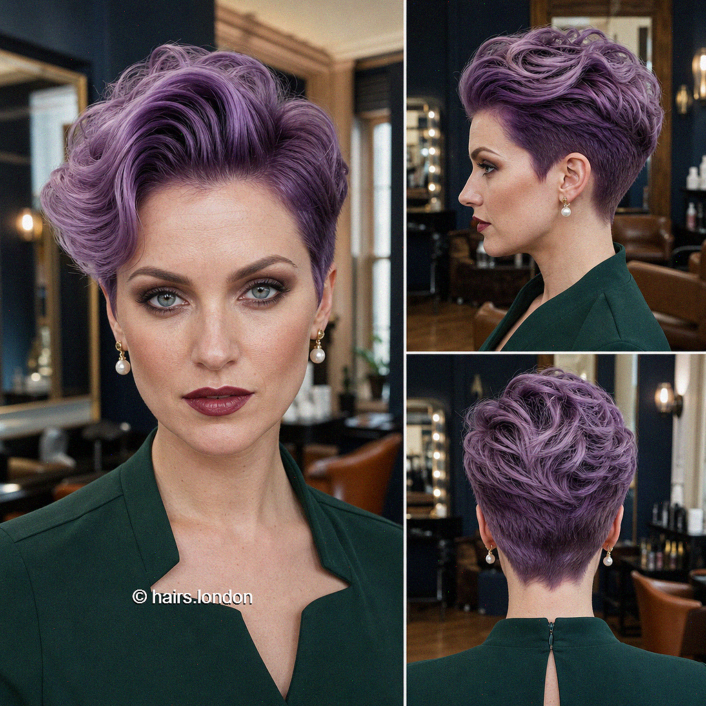 68 Stunning Pixie Haircuts with Bangs for a Face-Framing Style Smoky Amethyst Violet Hair