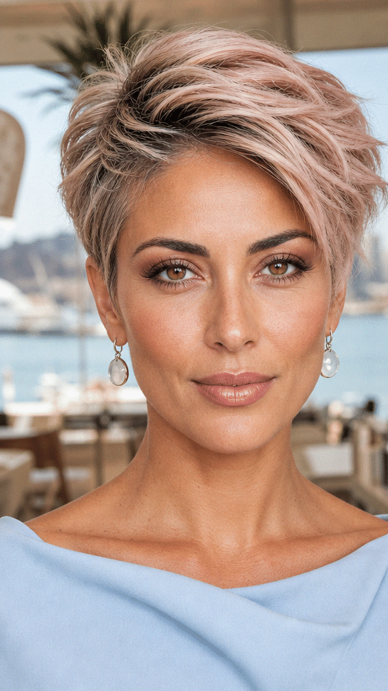 68 Modern Pixie Cut with Bangs for a Face-Framing Effect 68 Modern Pixie Cut with Bangs for a Face-Framing Effect