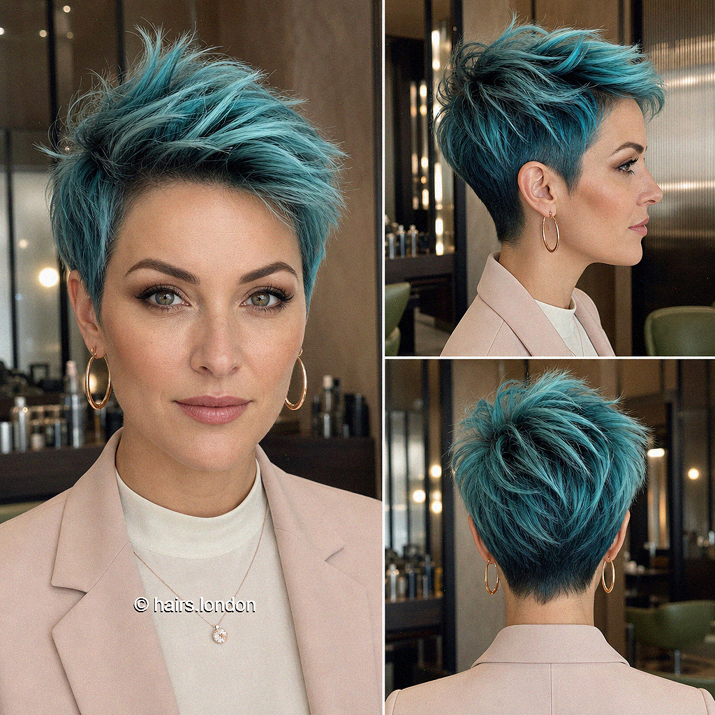 71 Stylish Pixie Bob Haircuts for a Contemporary Look Electric Teal Blue Hair