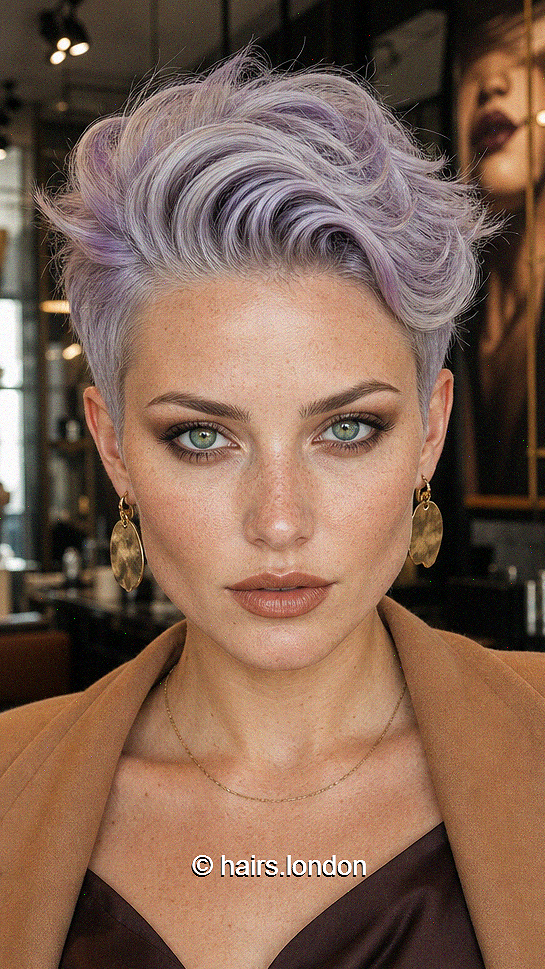 71 Stylish Pixie Bob Haircuts for a Contemporary Look Pearl Lavender Silver Hair