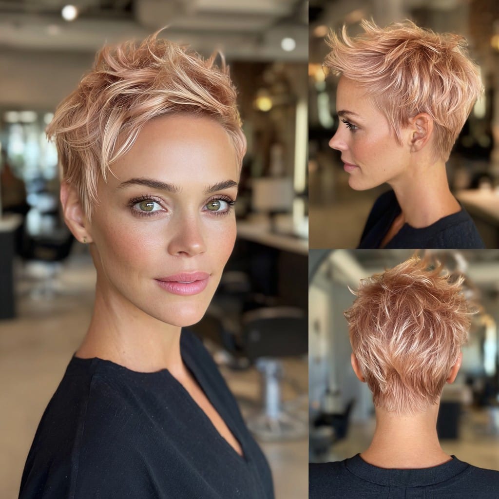 Blush Blonde Pixie Hair