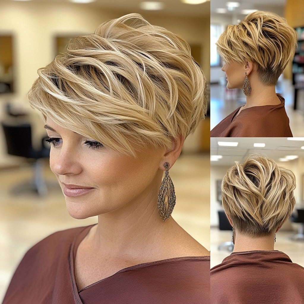 Champagne Blonde Pixie Hair