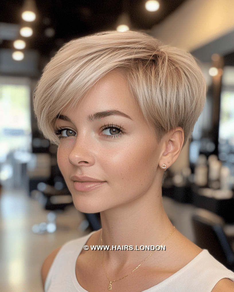 Champagne Blonde Pixie Hair