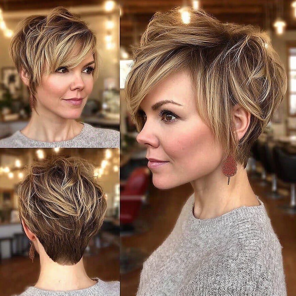 Choppy Blonde Pixie Hair