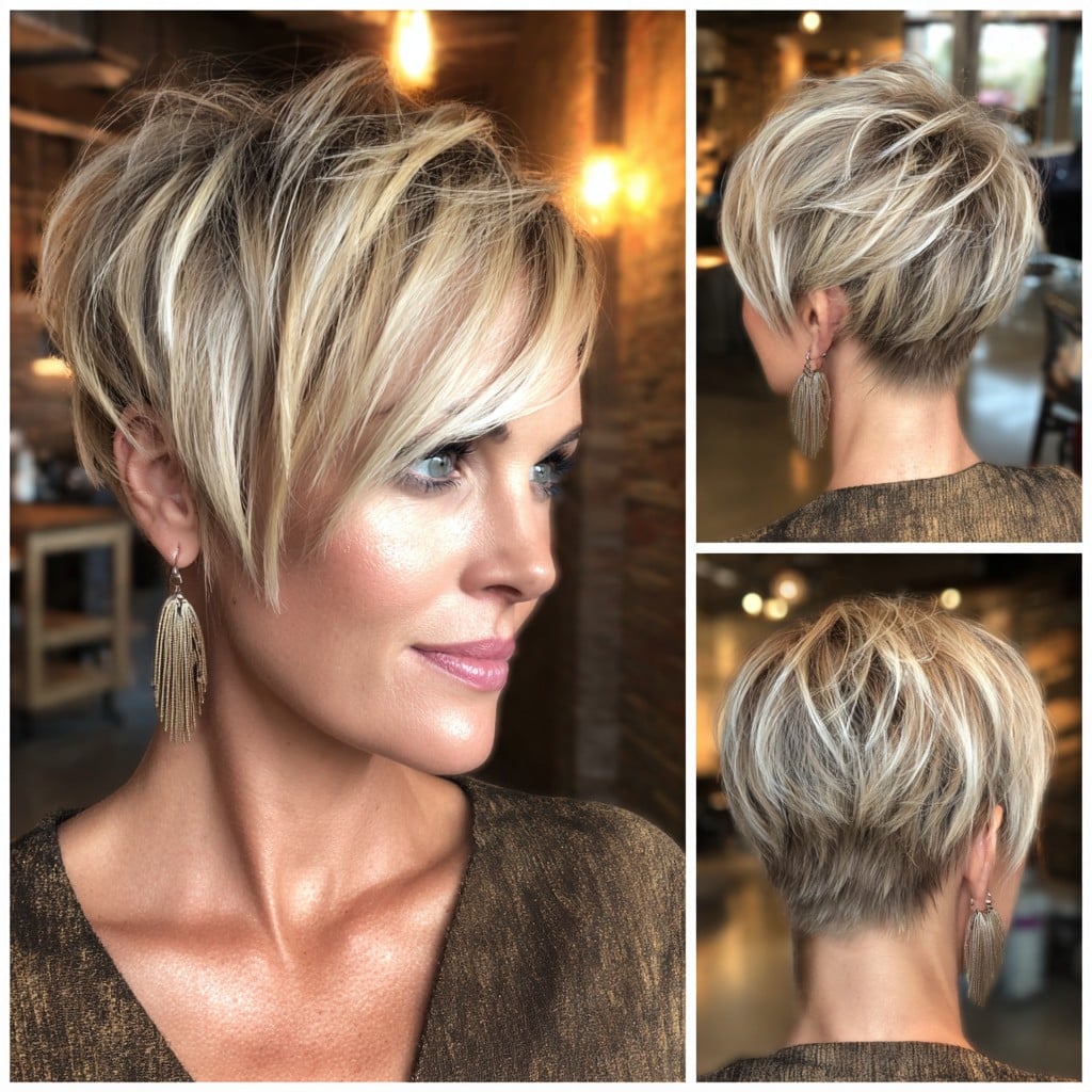 Choppy Blonde Pixie Hair