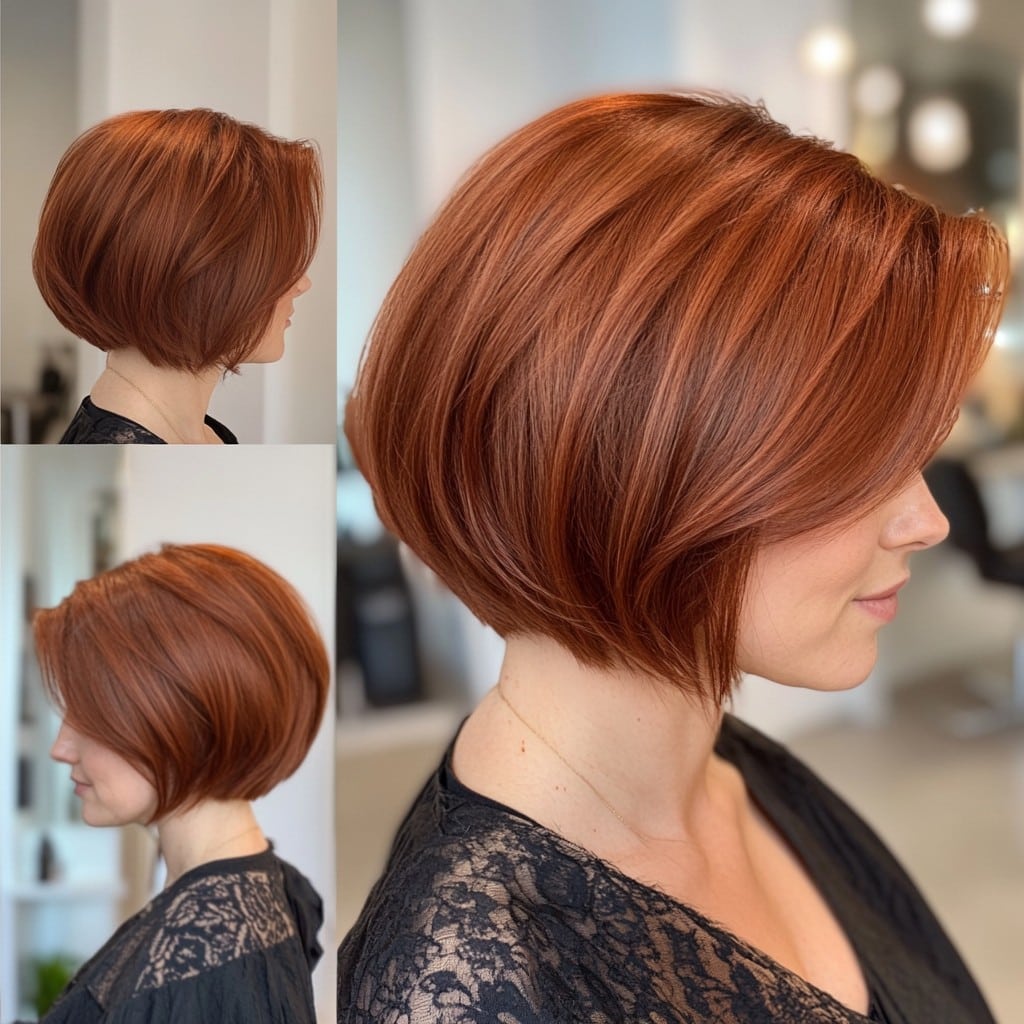 Copper Bob with a Soft Side Sweep