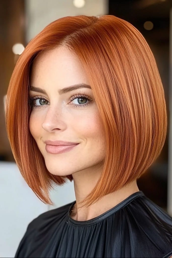 Copper Spice Bob with Warm Auburn Undertones