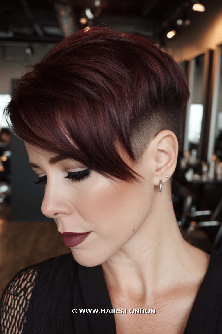 Deep Plum Burgundy Hair