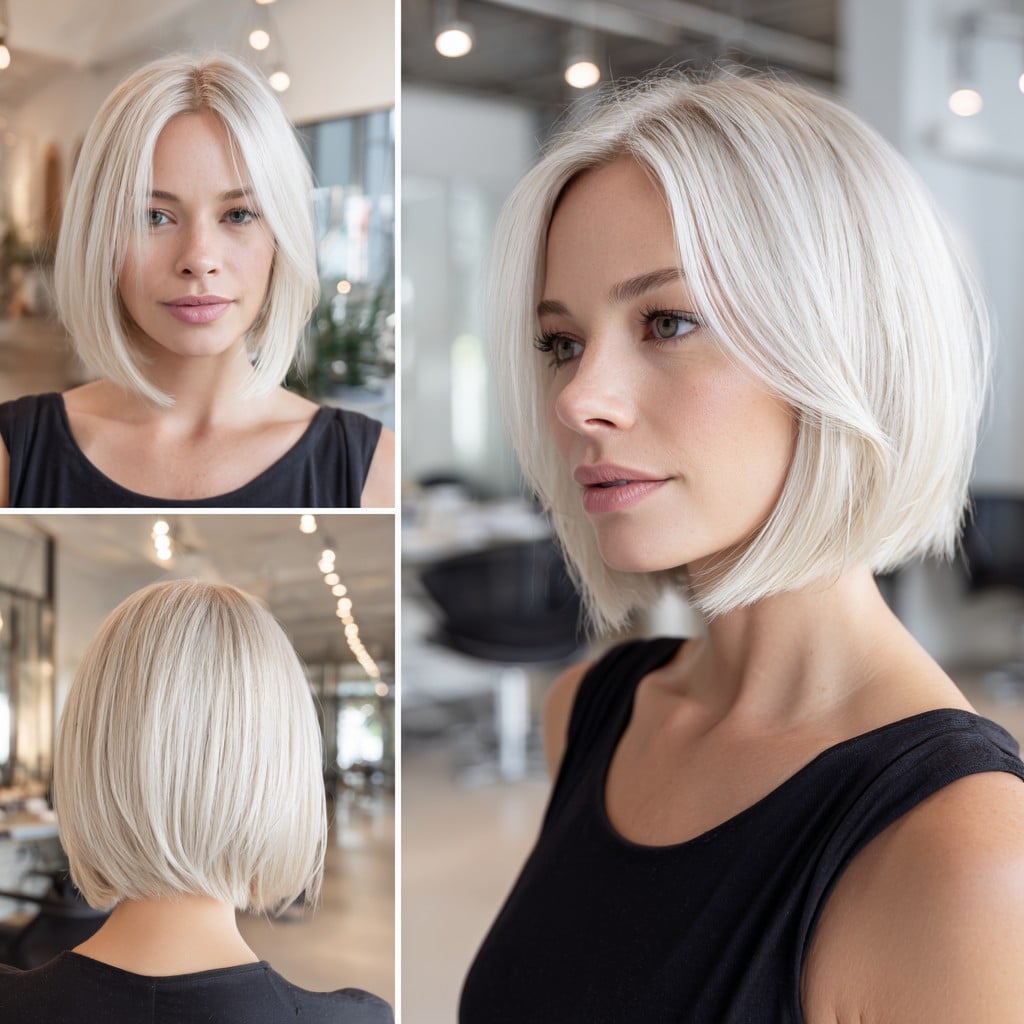 Icy Platinum Blonde Hair