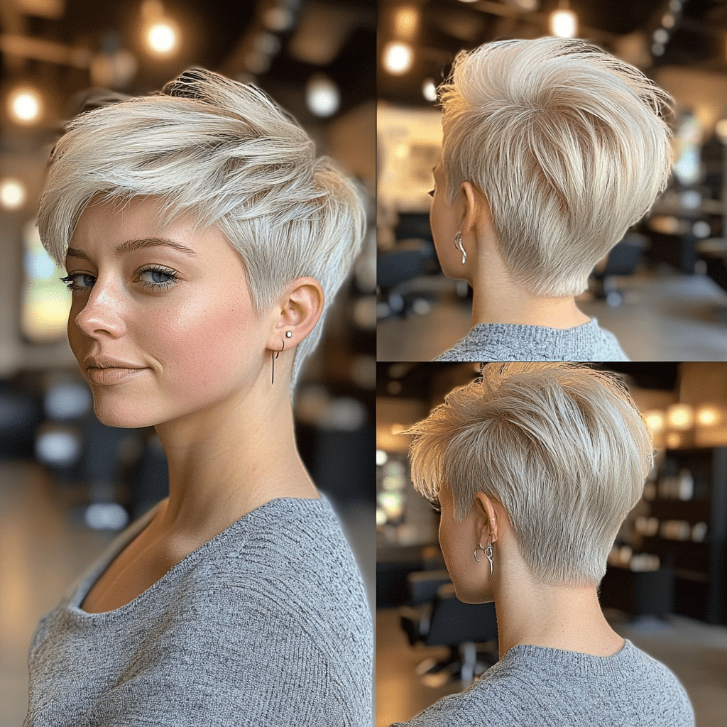 Icy Platinum Blonde Hair