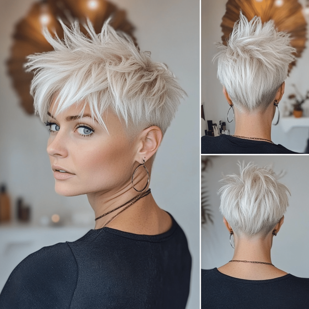 Icy Platinum Pixie Hair
