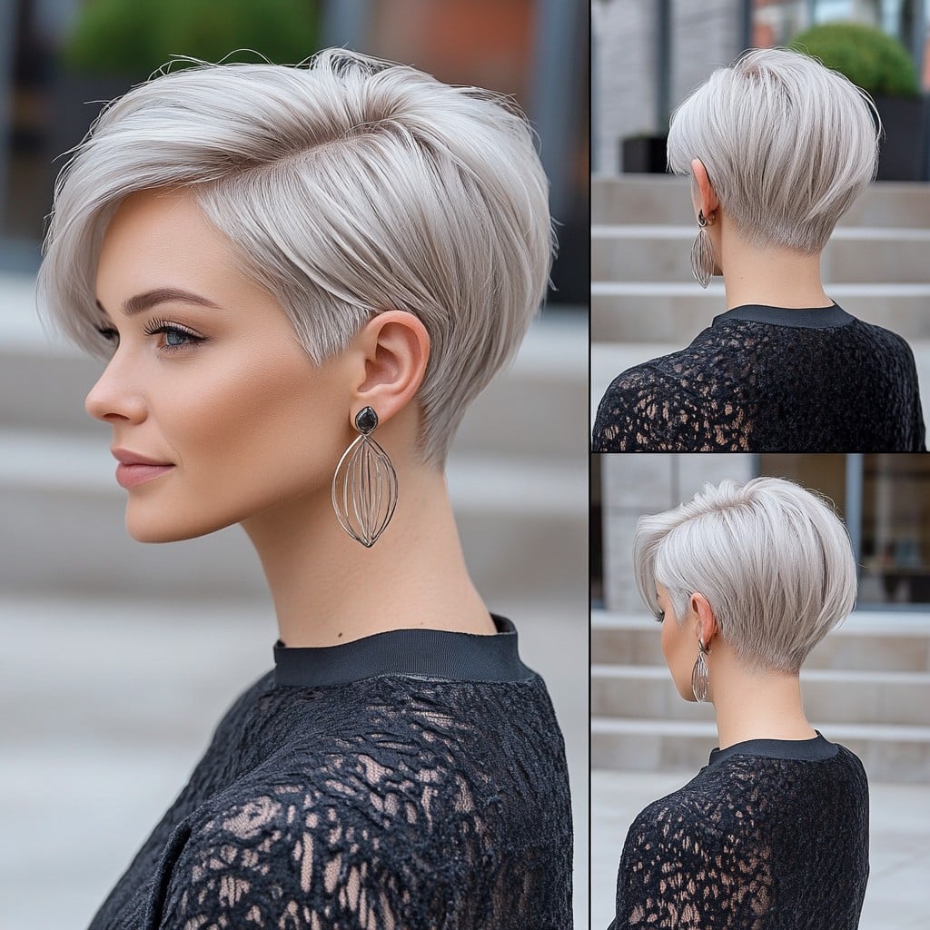 Icy Platinum Silver Hair