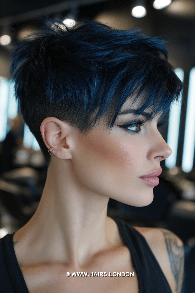 Midnight Blue Black Hair