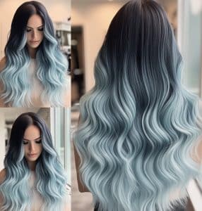 Pastel Blue Ombre Hair