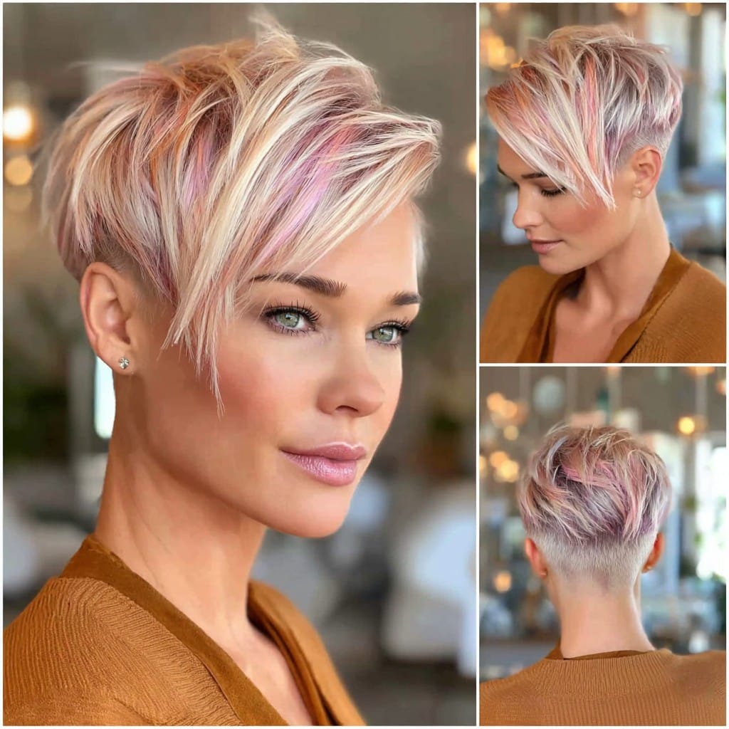 Pastel Pink Pixie Hair