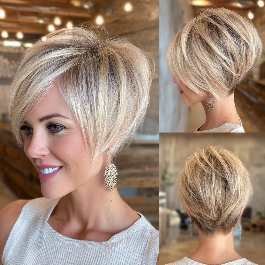 Platinum Blonde Pixie Bob Hair