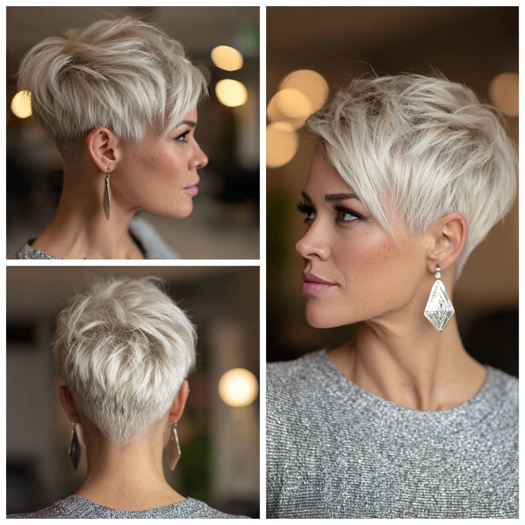 Platinum Blonde Pixie Hair