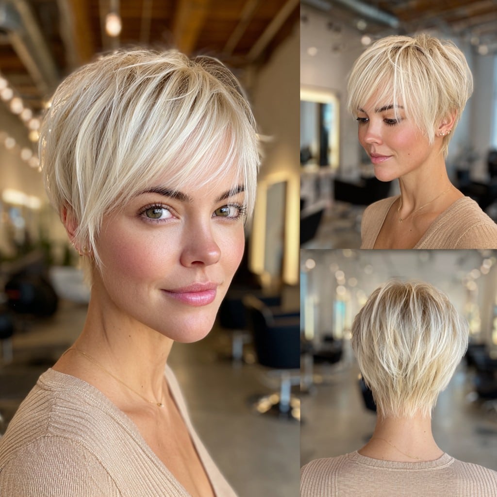 Platinum Blonde Pixie Hair