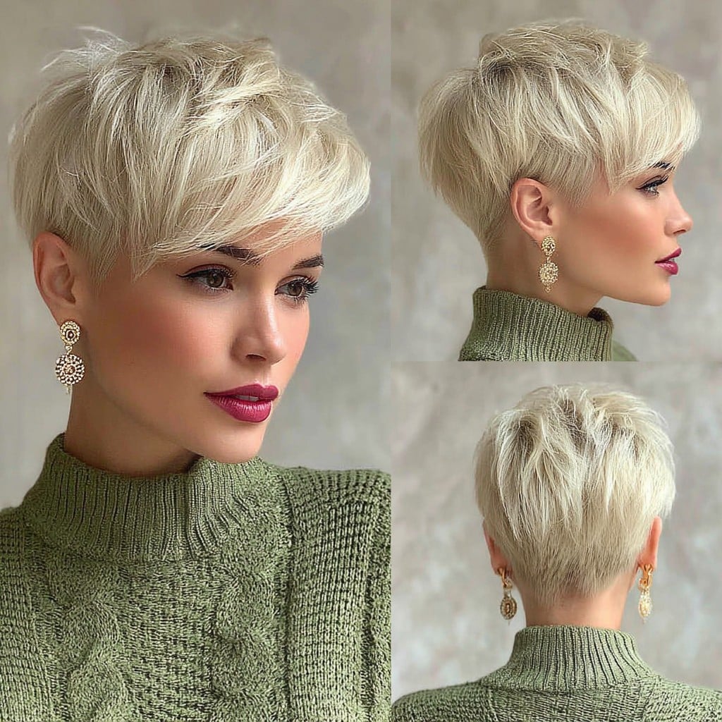 Platinum Blonde Pixie Hair