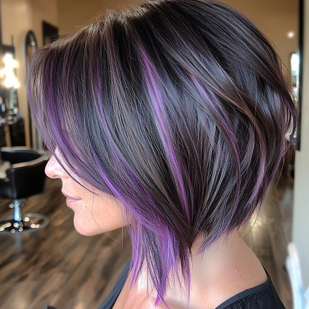 Purple Streaked Bob