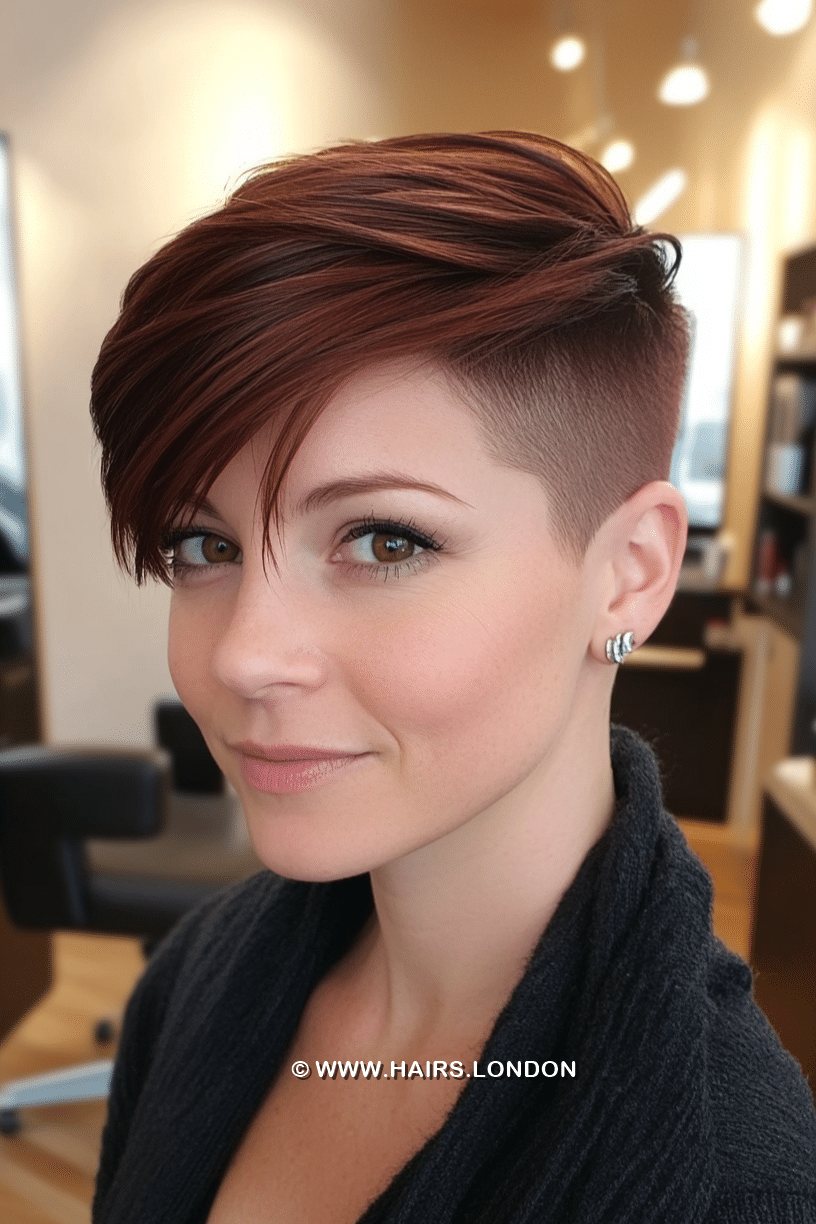 Rich Auburn Pixie Hair