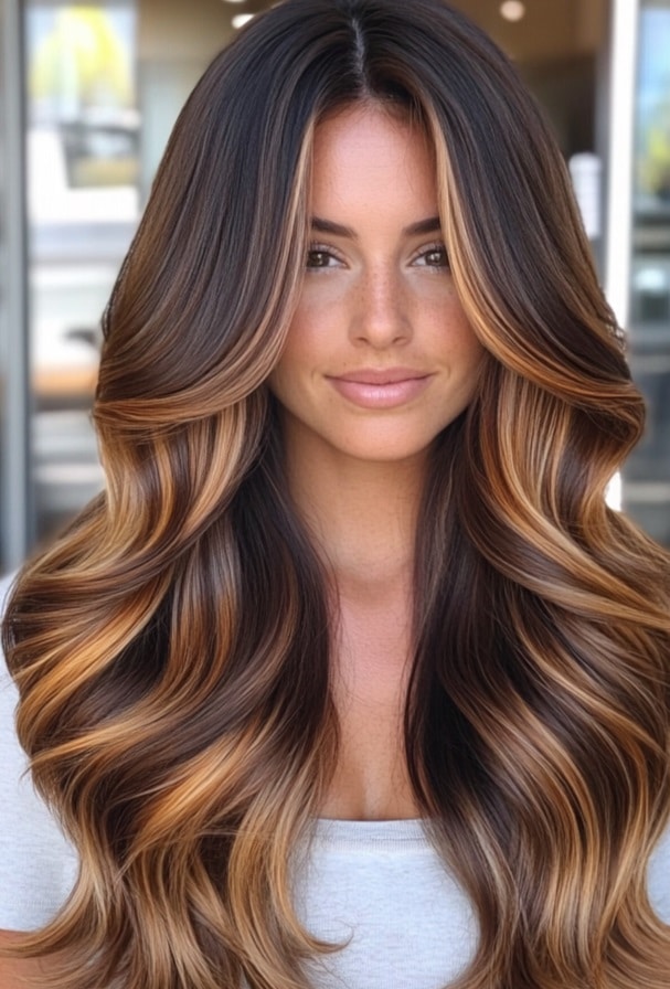 Rich-Brunette-with-Caramel-Balayage-Highlights