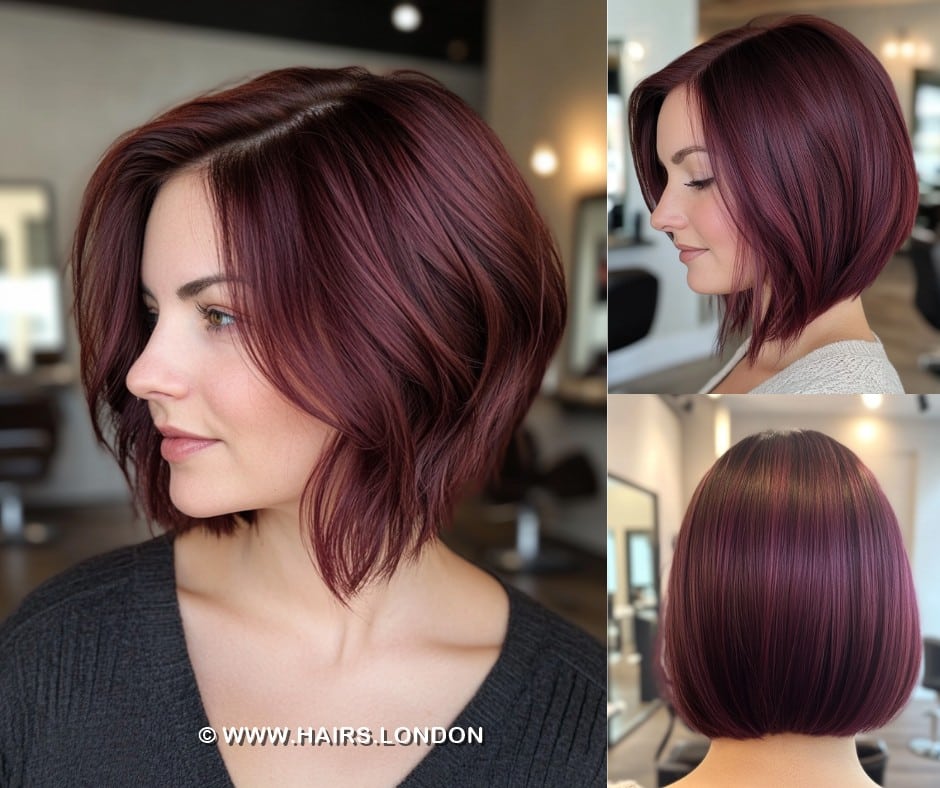 Rich Burgundy Bob Hair