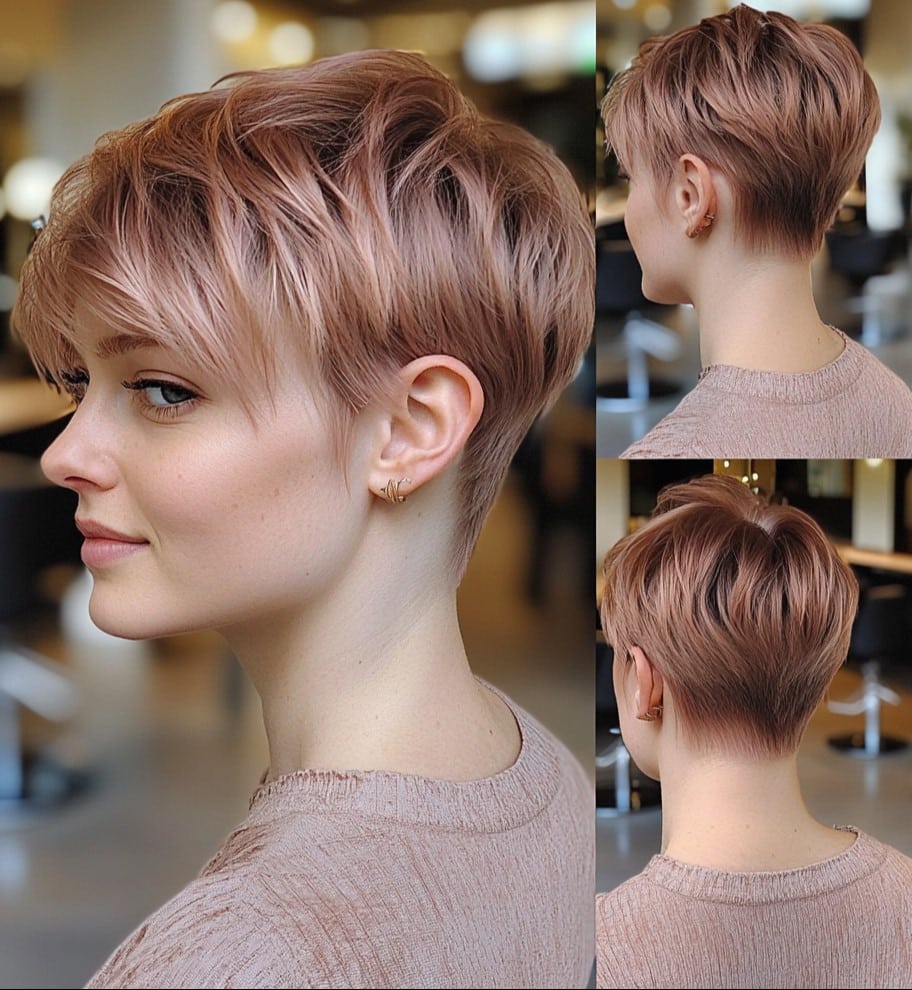 Rosewood Undercut Pixie Hair