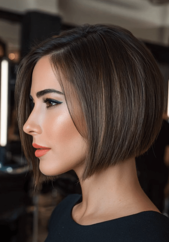 Glossy Espresso Brown Bob Hair