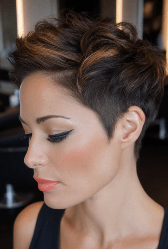 Toasted Mocha Pixie Hair