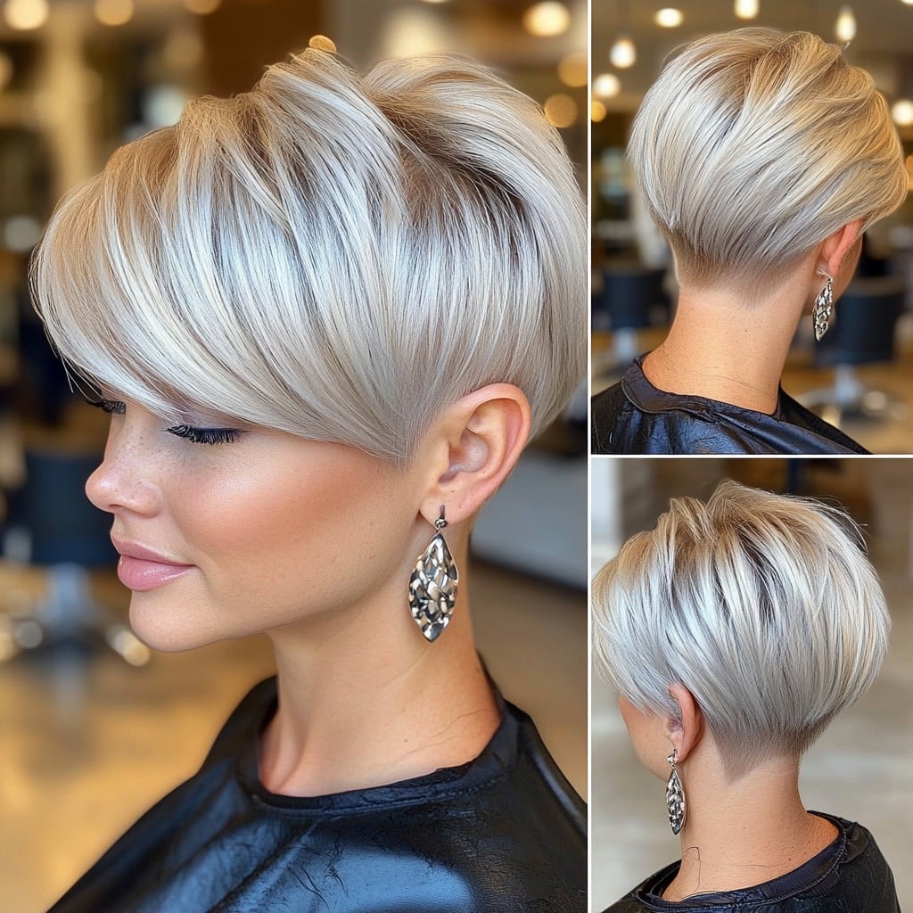 Silver Blonde Pixie