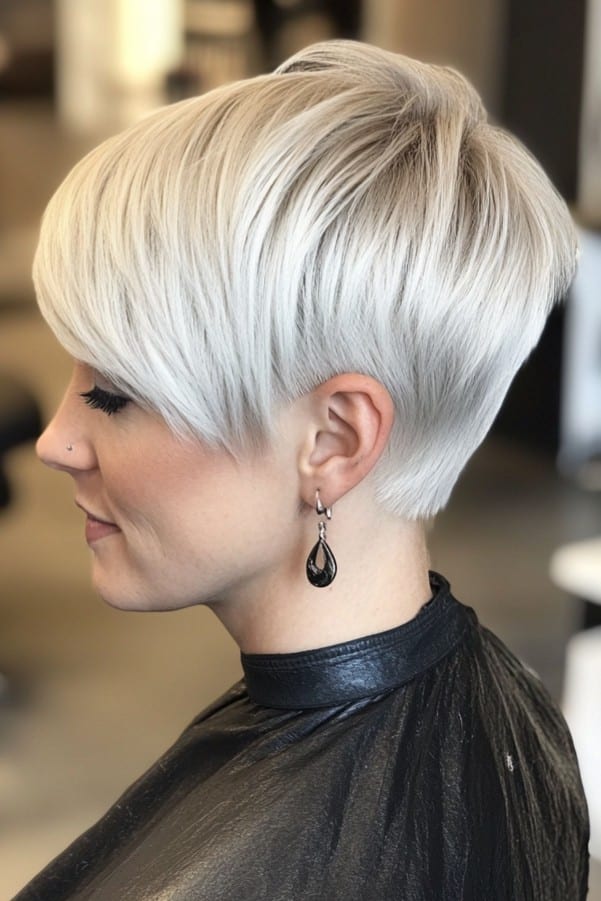 Silver Ice Pixie Cut