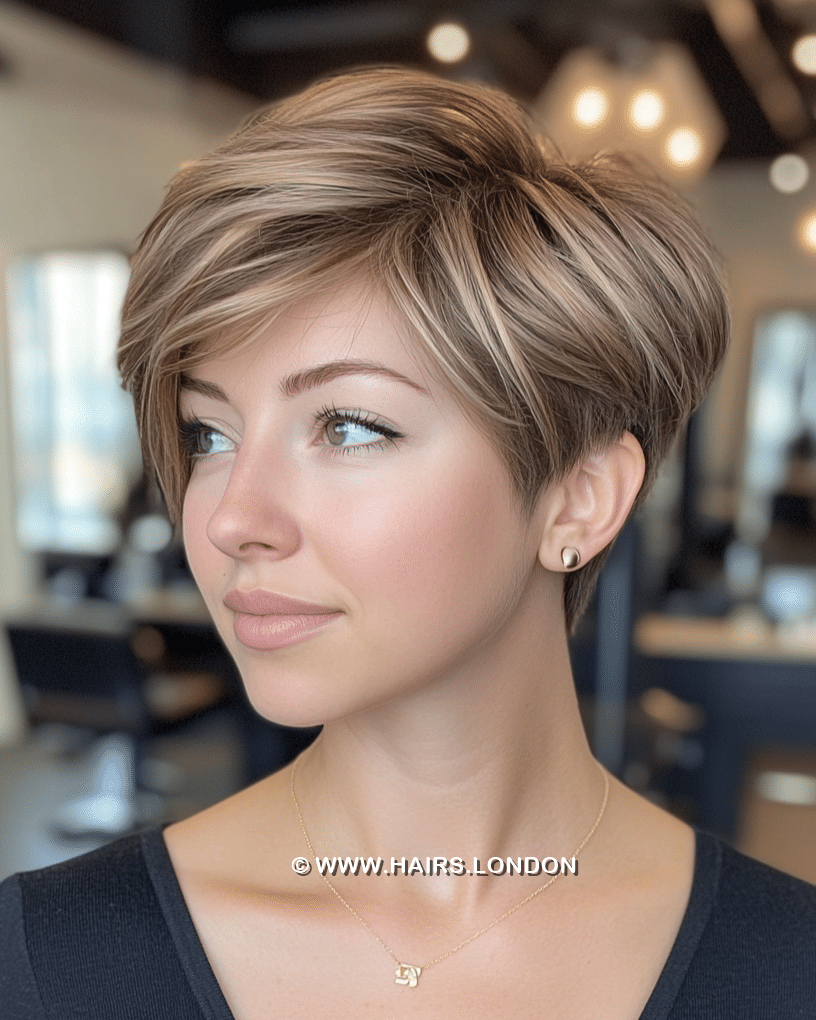 Soft Ash Blonde Pixie Hair