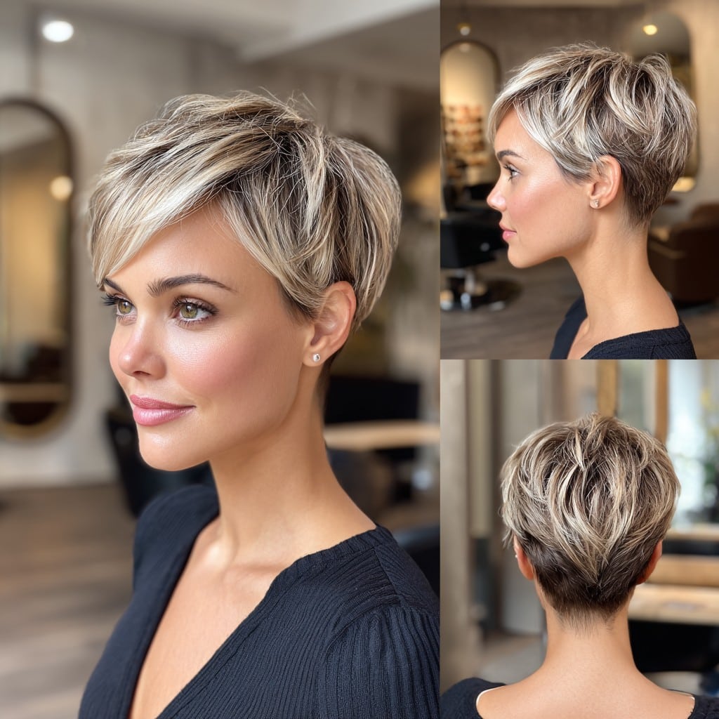Soft Blonde Pixie Hair