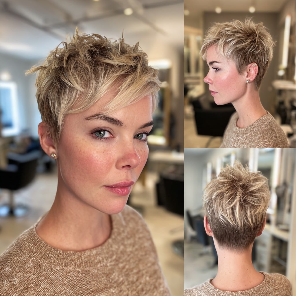 Textured Sandy Blonde Hair