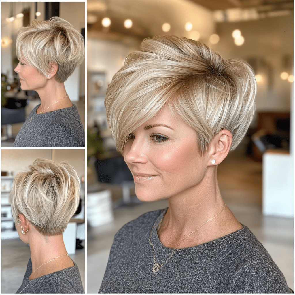 Vanilla Blonde Pixie Hair