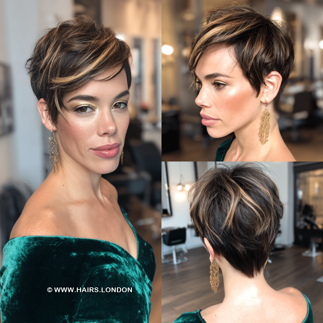 Golden Mocha Highlighted Brunette Hair