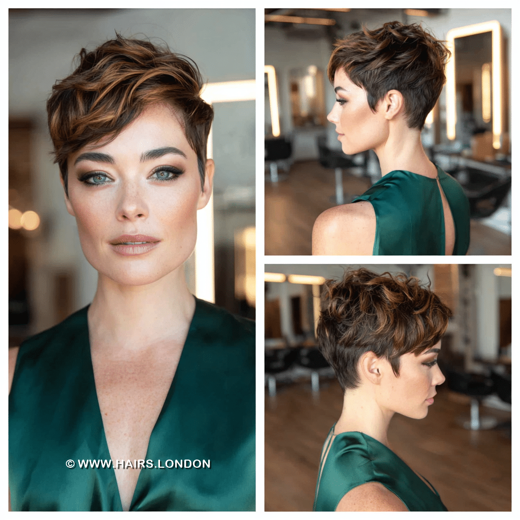 Toasted Caramel Brunette Pixie Hair