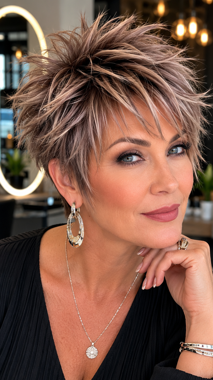 67 Cutest Ways to Get a Pixie Cut with Highlights for a Dimensional Crop Smoky Mushroom Blonde Hair