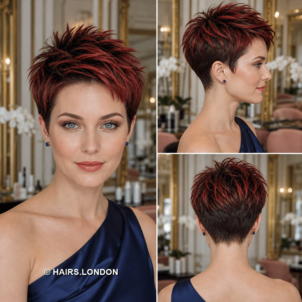 76 Cutest Ways to Get a Pixie Cut with Highlights for a Dimensional Crop Crimson Espresso Pixie Hair