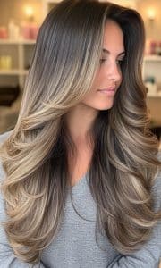 Blonde Hair with Dark Roots