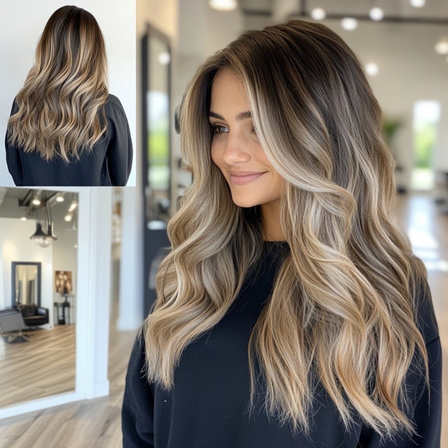 Cool Ash Blonde with Smoked Root Melt