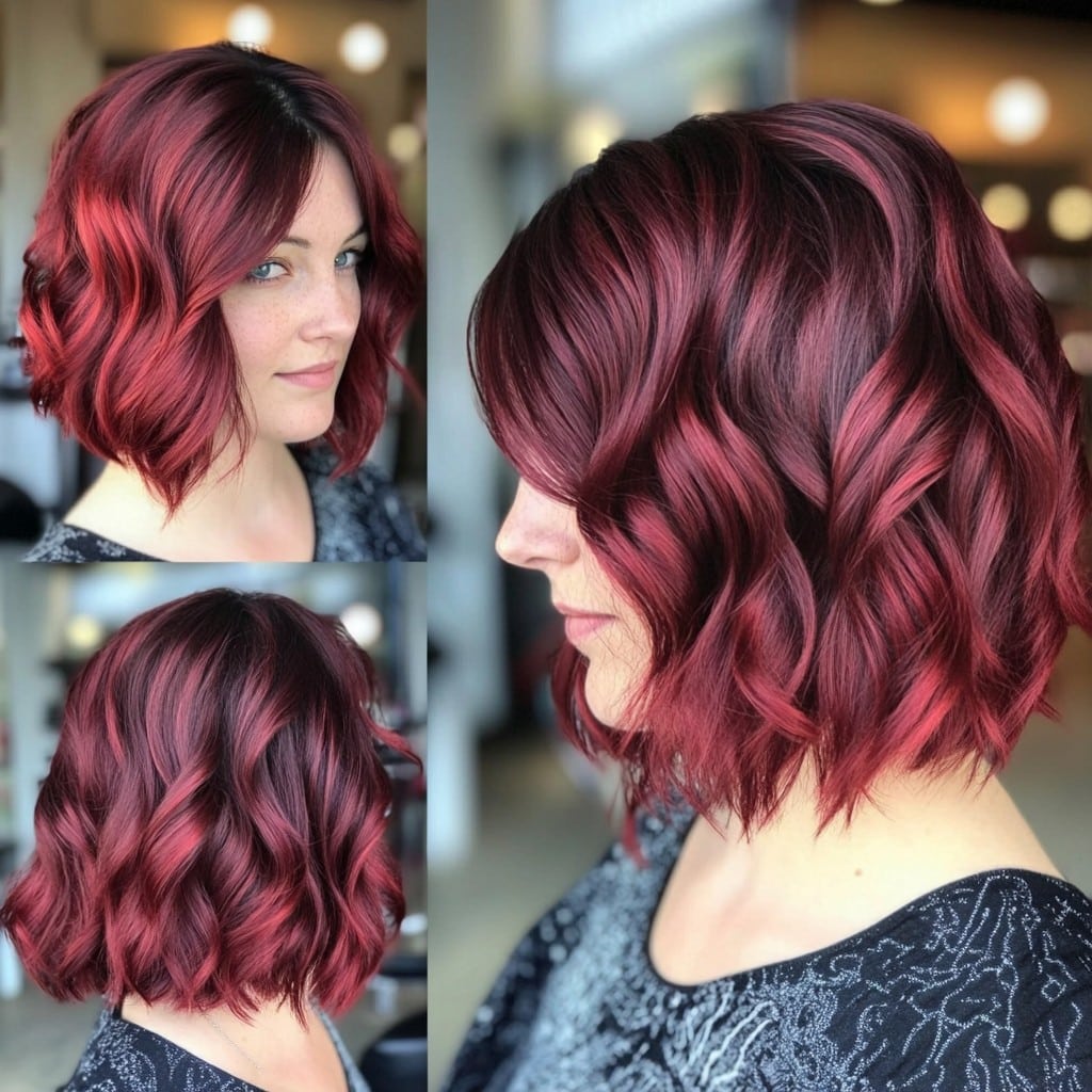 Deep Crimson Red Hair