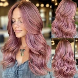 Dusty Rose Lavender Hair