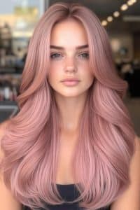 Dusty Rose Pink Hair