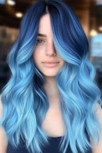 Electric Ocean Blue Hair