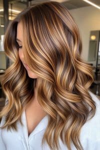 Golden Auburn Balayage Hair